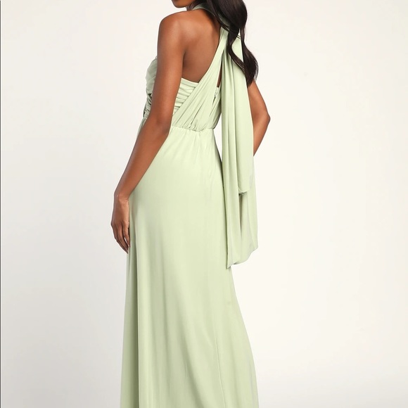Lulus Start Your Romance Sage Green Strapless Convertible Maxi Dress - Picture 7 of 9